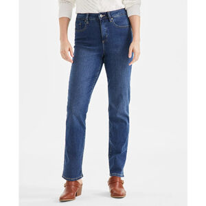 Style & Co Women's Size 16 Medium Wash Curvy Straight-Leg High Rise Jeans NWT